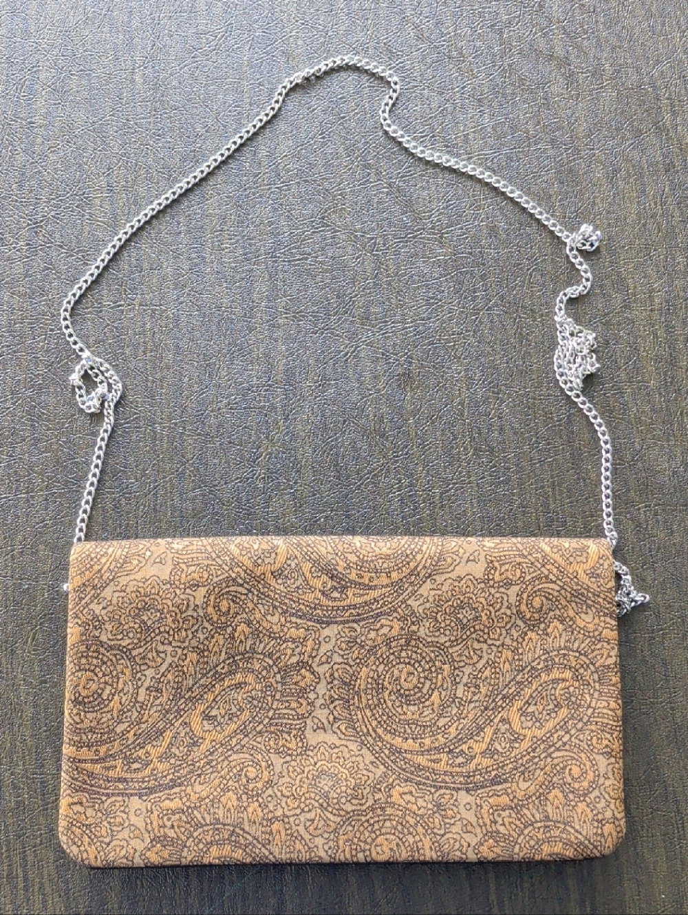Italian Paisley Chain Crossbody Bag